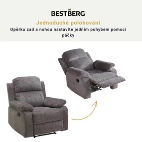 BestBerg BBMCH-1LG / polyuretán/polyester / svetlo sivá