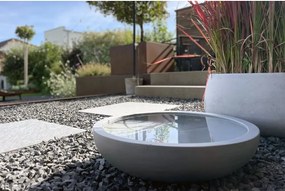 Okrasná miska PLANA, sklolaminát, Ø 44 cm x výška 11 cm, betón design