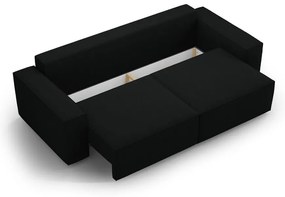 Čierna rozkladacia pohovka z textílie bouclé 247 cm Jodie – Micadoni Home