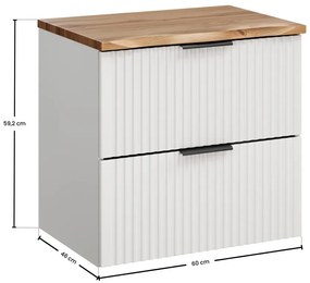 Závěsná skříňka Casad Nature s deskou 60 cm bílá/dub wotan