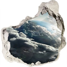 Díra 3D ve zdi nálepka Planéta zem nd-p-75648728