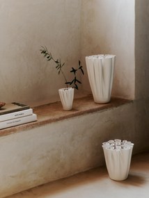 Ferm Living Kameninová váza Dedali Off-white Small