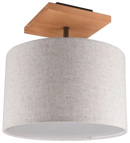 Svetlosivé stropné svietidlo s textilným tienidlom Elmau – Trio