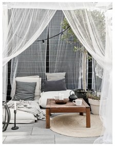 Biely variabilný futón vhodný do exteriéru Karup Design OUT™ Sit&amp;Sleep White