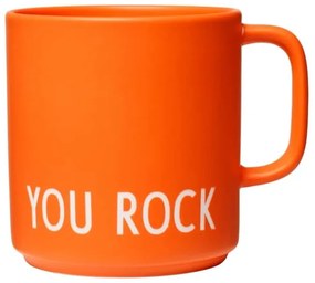 DESIGN LETTERS Porcelánový hrnček You Rock Orange 300 ml