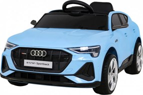 Ramiz Audi E-Tron Sportback pre deti Modrá + Pilot + pohon 4x4 + pomalý štart + rádio MP3 + LED