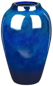 Terakotová váza na kvety 37 cm modrá OCANA Beliani