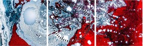 Abstraktný obraz (s hodinami) (90x30 cm)