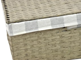 Úložný box s vekom sivý Rozmery (cm): 40x27, v. 15