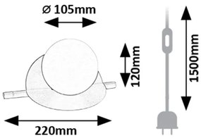 Rabalux 74222 - Stolná lampa JULES 1xG9/5W/230V