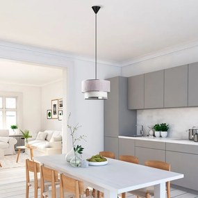 Závesné svietidlo v sivo-striebornej farbe s textilným tienidlom ø 30 cm Cake – Opviq lights