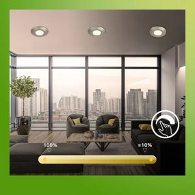 Briloner 7589032 - SADA 3× LED stmievateľných kúpeľňových podhľadových svietidiel KLIRA 1×LED/4,9W/230V IP44 chróm