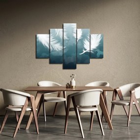 Obraz - Biela pierka (150x105 cm)