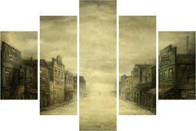 Obraz westernového mestečka (150x105 cm)