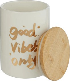 QUEEN IT Dóza s nápisom Good vibes 14 cm