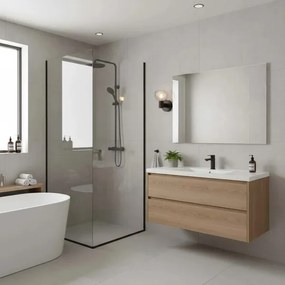 Kúpeľňové nástenné svietidlo POLA 1xG9/5W/230V IP44 čierne/číre