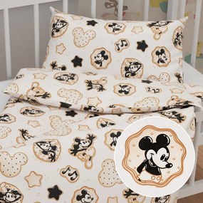 Biante Detské bavlnené posteľné obliečky do postieľky Sandra SA-642 Veselý myšiak Miky Do postieľky 90x140 a 40x60 cm