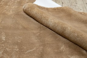 Koberec prateľný LAPIN Shaggy,  hnedý/ slonová kosť