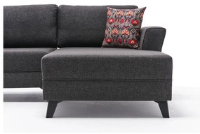 Antracitovosivá rohová pohovka (do tvaru "U") Eris – Balcab Home