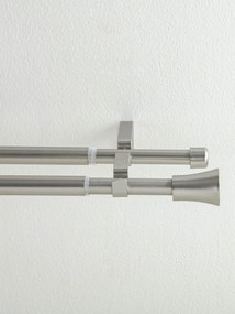 Garniža dvojradová Federico - brúsený nikel 120-210 cm