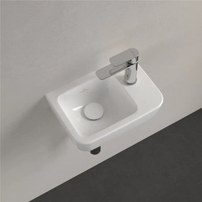 VILLEROY &amp; BOCH O.novo Compact závesné umývadielko s otvorom vpravo, bez prepadu, 360 x 250 mm, biela alpská, 43433701