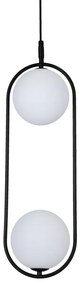 Candellux Čierny závesný luster Cordel pre žiarovku 2x G9 32-10155