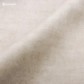 Béžová zamatová čalúnená dvojlôžková posteľ s úložným priestorom s roštom 160x200 cm Jade - Bobochic Paris