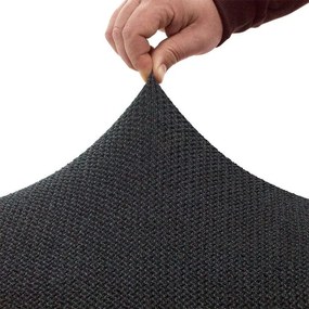 Super strečové poťahy HARMONIA antracitová dvojkreslo (š. 140 - 180 cm)