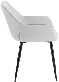 Jedálenská stolička Luena zamat - svetlosivá