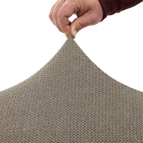 Super strečové poťahy HARMONIA oriešková sedačka s otomanom vpravo (š. 210 - 320 cm)
