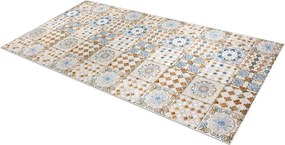 Protišmykový koberec / behúň ANDRE 53010 béžový / modrý