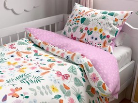 Krepové obliečky do postieľky Renforcé LUNETTA ružové Rozmer obliečky: 45 x 65 cm | 90 x 140 cm