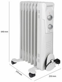 Clatronic RA 3735 olejový radiátor, 7 rebier