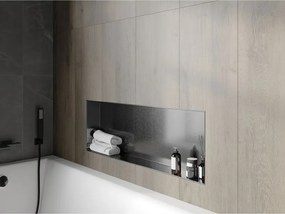 Mexen X-Wall-NR, polica na zapustenie bez príruby 90 x 30 cm, grafitová matná - 19E1903010