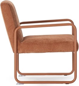 Terakotové ženilkové kreslo Vince – MOME