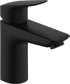 Hansgrohe Logis, umývadlová batéria 100 s odtokovou súpravou Push-Open, čierna matná, HAN-71107670