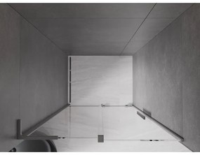 Mexen Velar L, posuvné sprchové dvere do otvoru 120 cm, 8mm číre sklo, grafit brúsený, 871-120-003-01-66