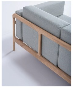 Modrosivá pohovka s konštrukciou z dubového dreva Gazzda Fawn, 180 cm