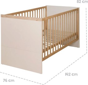 Béžová/v prírodnej farbe postieľka s nastaviteľnou výškou 70x140 cm Jil – Roba