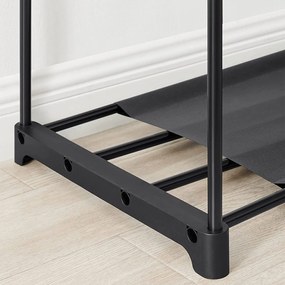 Šatníková skriňa, prenosná modulárna skriňa, čierna