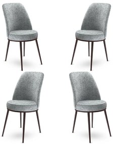 Sada jedálenských stoličiek Dexa Grey and Brown, 4ks