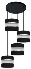 Luster na lanku HELEN 4xE27/15W/230V čierna