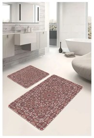 Hnedé zamatové kúpeľňové predložky v súprave 2 ks 60x100 cm – Mila Home