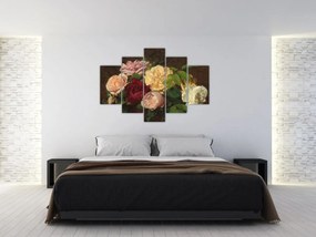 Obraz - Henri Fantin-Latour, Roses de Nice on a Table, reprodukcia (150x105 cm)