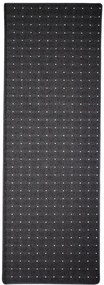 Condor Carpets, Koberec behúň na mieru Udinese antracit, šíre 40 cm, čierna, chodba / predsieň