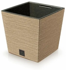 Kvetináč FURU SQUARE LOW ECO WOOD 24cm naturo