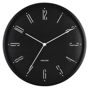 Karlsson 5988BK dizajnové nástenné hodiny čierna, pr. 30 cm