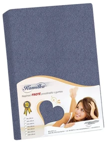 Bellatex Froté prestieradlo Kamilka sivomodrá, 90 x 200 cm