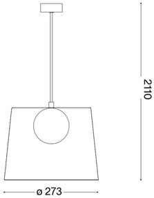 Ideal Lux - LED Luster na lanku FADE 1xG9/3W/230V pr. 27,3 cm šedá/dymová