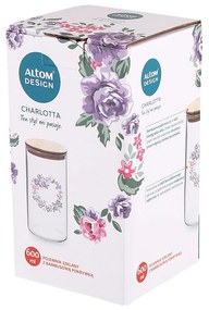 Altom Sklenená dóza Charlotta 600 ml, fialová